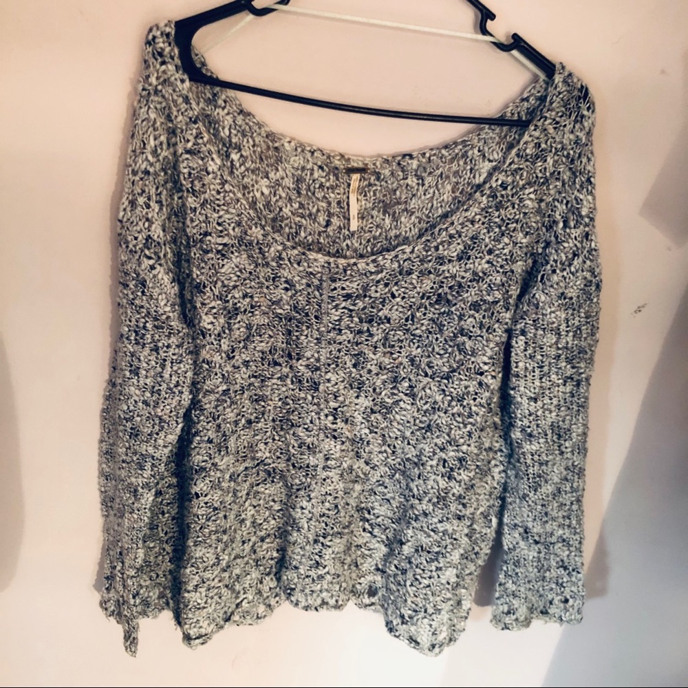 Free people knit off the shoulder sweater